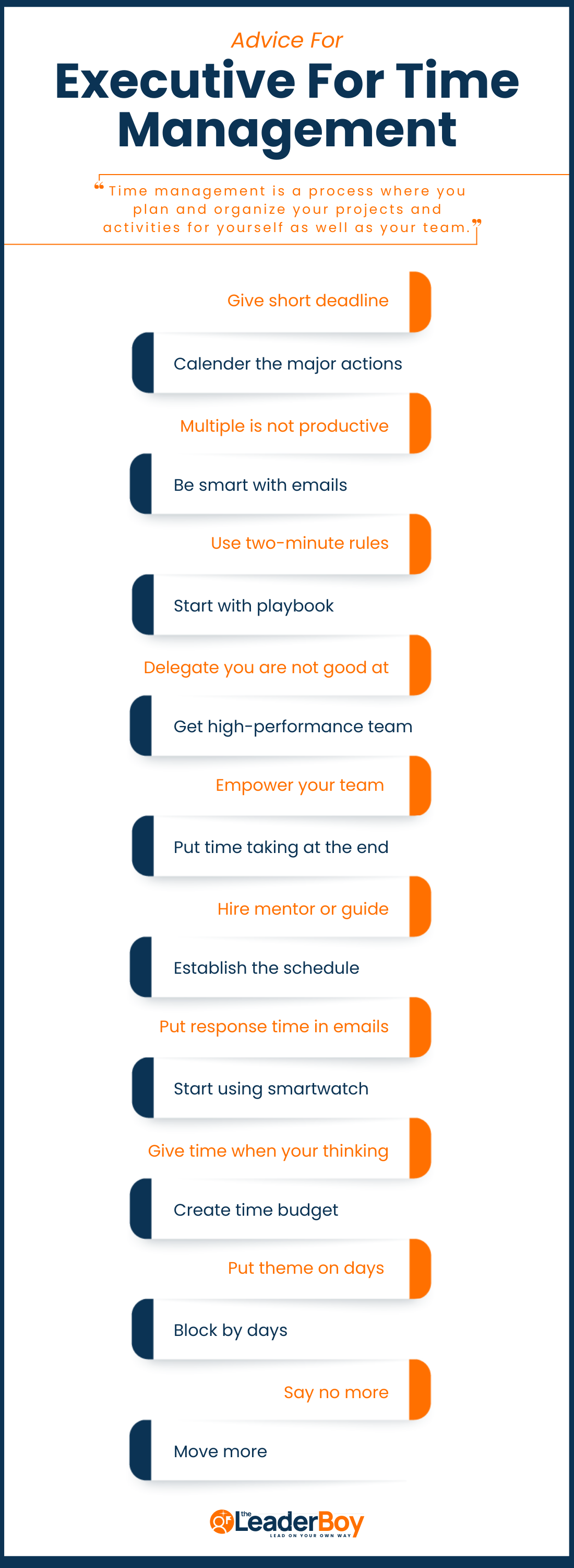time management advice for executive