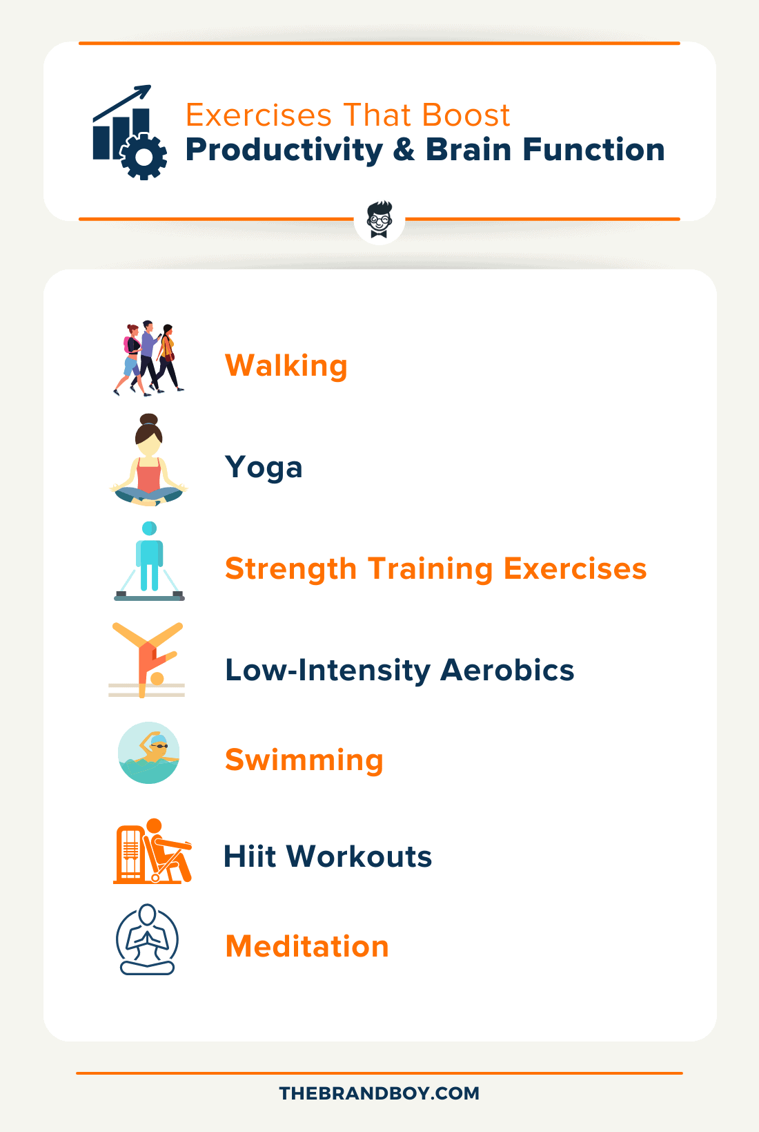 exercises boost productivity and brain function