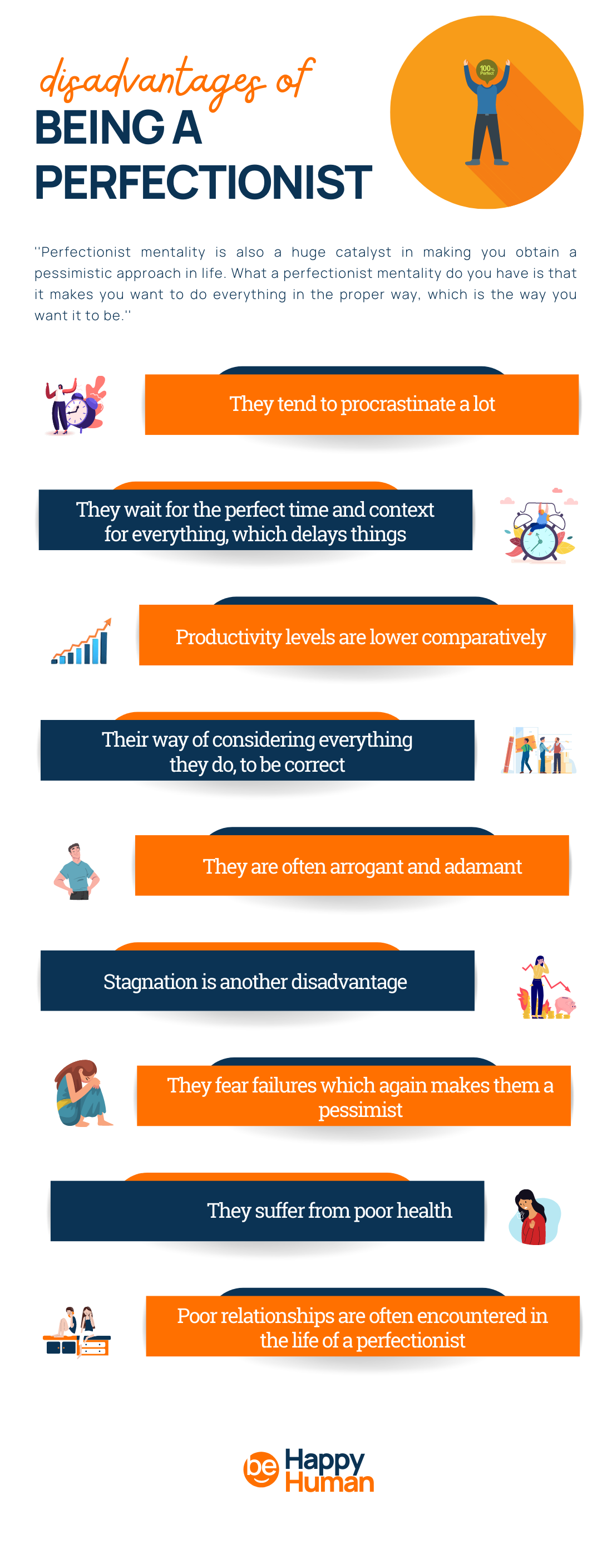 disadvantages of being perfectionist