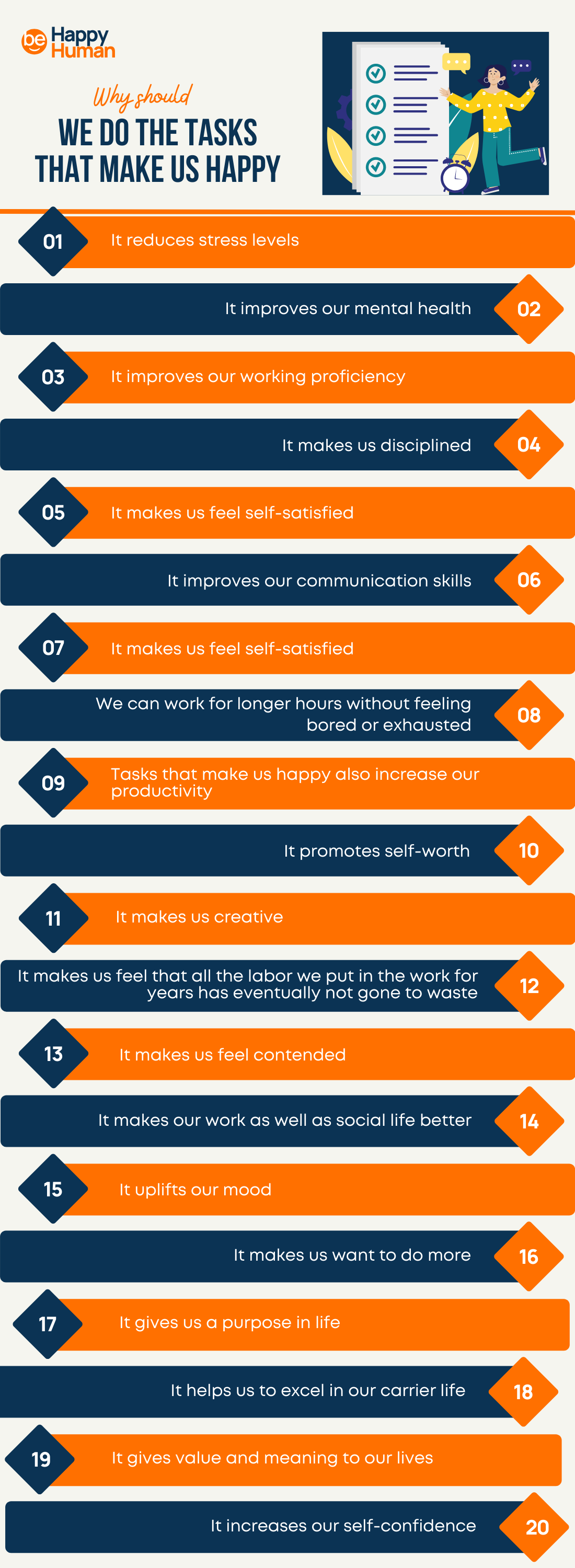 do tasks that makes happy